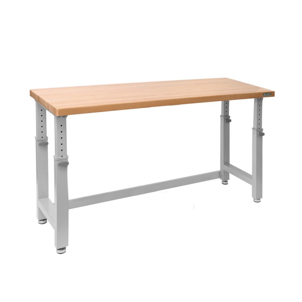 UltraHD® Height Adjustable Heavy Duty Workbench With Solid Wood Top 72 x 25 - Seville Classics - UltraHD®