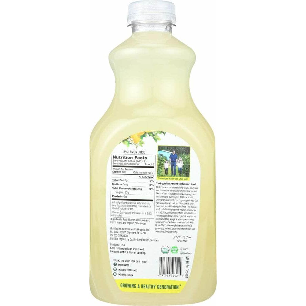 Uncle Matts Organic Uncle Matts Organic Homestyle Organic Lemonade, 52 oz