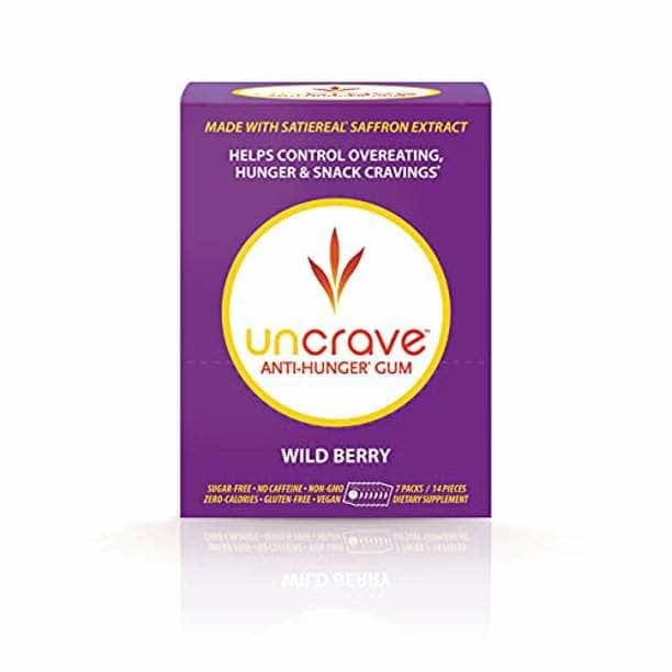 UNCRAVE Grocery > Chocolate, Desserts and Sweets > Breath Fresheners and Gums UNCRAVE: Wild Berry Anti Hunger Gum 7Pack, 14 pc