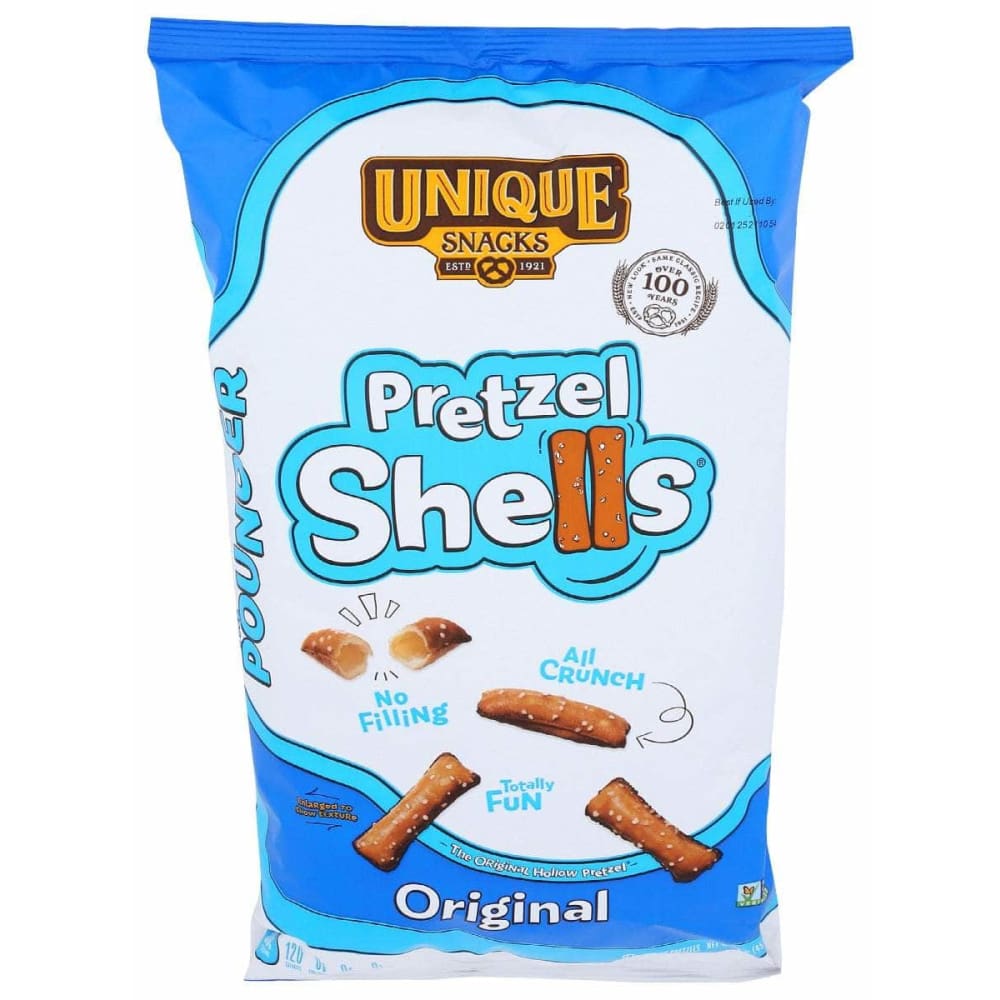 UNIQUE Grocery > Snacks > Chips > Pretzels UNIQUE Pretzel Shells Pounders, 16 oz