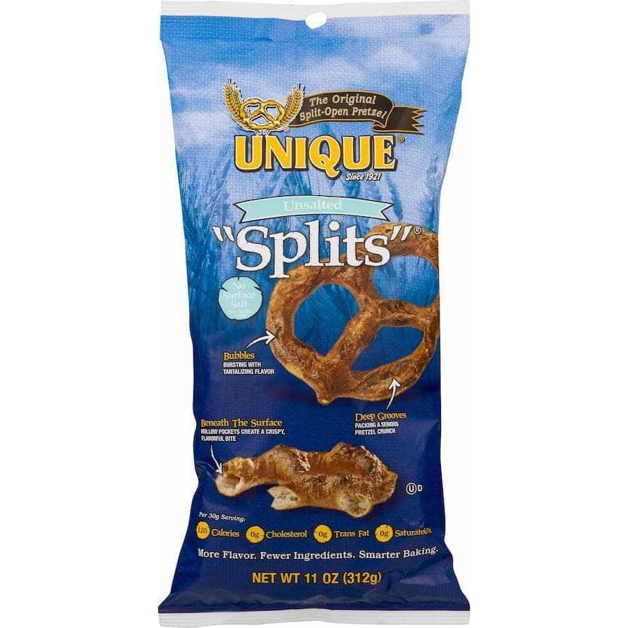 Unique Unique Unsalted Splits Pretzel, 11 oz