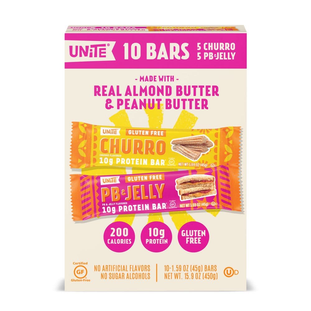 UNiTE Food High Protein Breakfast Bar, Variety Pack (10 pk.) | ShelHealth
