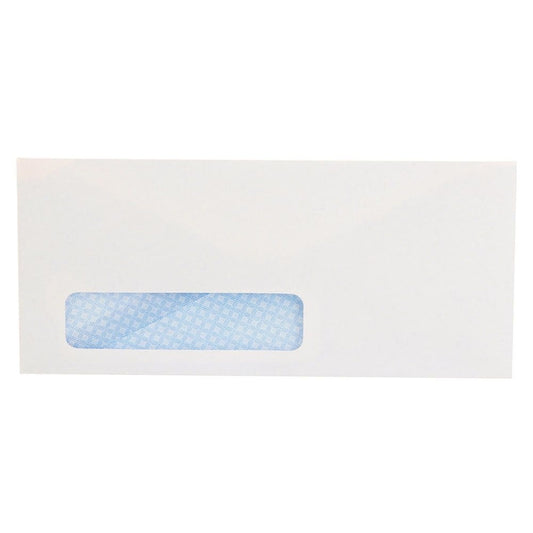 Universal #10 Security Tinted Window Business Envelope V-Flap White 500ct. - Writing Pads Notebooks & Envelopes - Universal