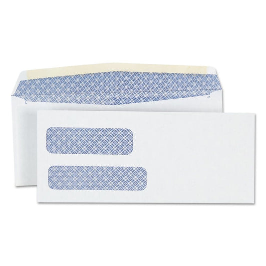 UniversalÂ® Double Window Check Envelope #9 3 7/8 x 8 7/8 White 500/Box - Writing Pads Notebooks & Envelopes - UniversalÂ®