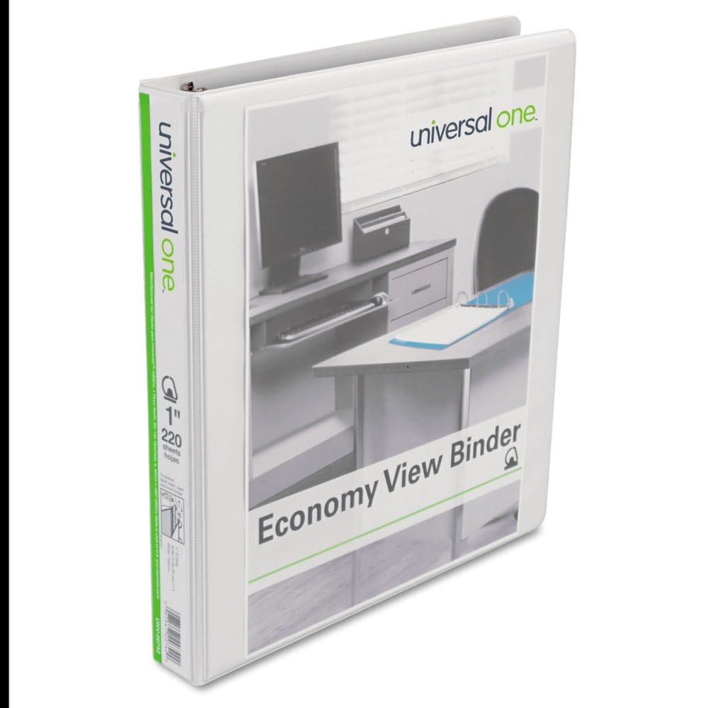 Universal Slant-Ring Economy View Binder, White, 4 per Pack (Various ...