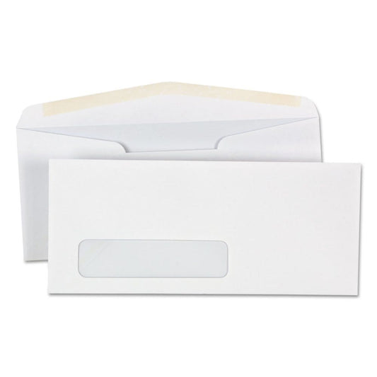 Universal Window Business Envelope #10 4 1/8 x 9 1/2 White 500/Box - Writing Pads Notebooks & Envelopes - UniversalÂ®