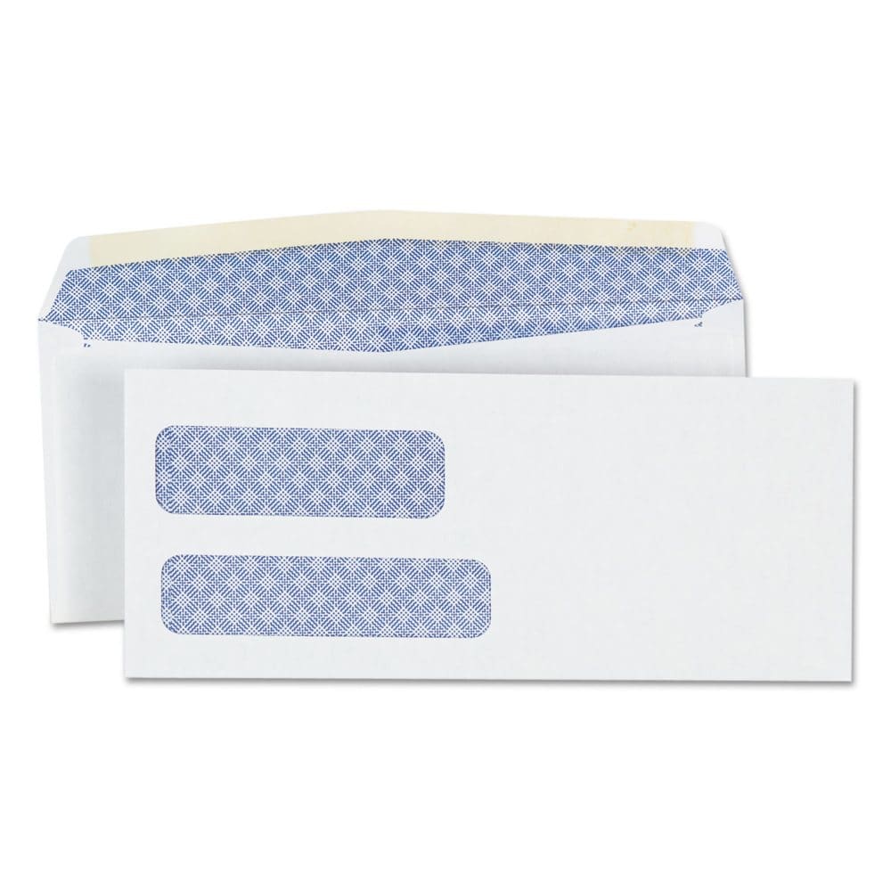 Universal® Double Window Check Envelope #9 3 7/8 x 8 7/8 White 500/Box - Writing Pads Notebooks & Envelopes - Universal®
