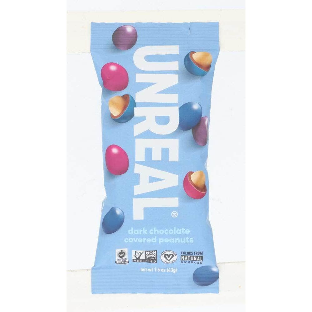 Unreal Unreal Dark Chocolate Covered Peanuts Gems, 1.50 oz