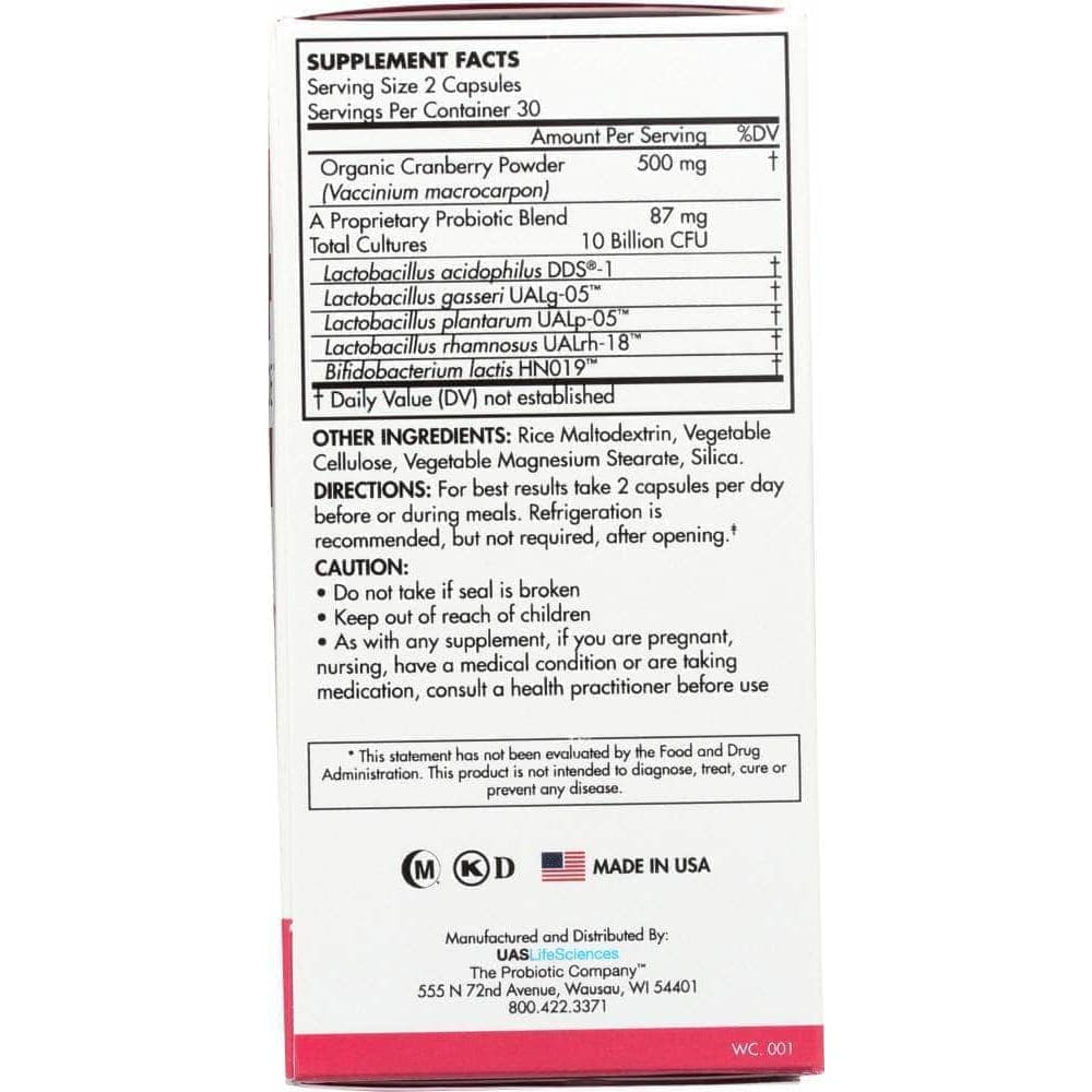 UP4 Up4 Probiotics With Dds -1 Women'S Capsules, 60 Caps