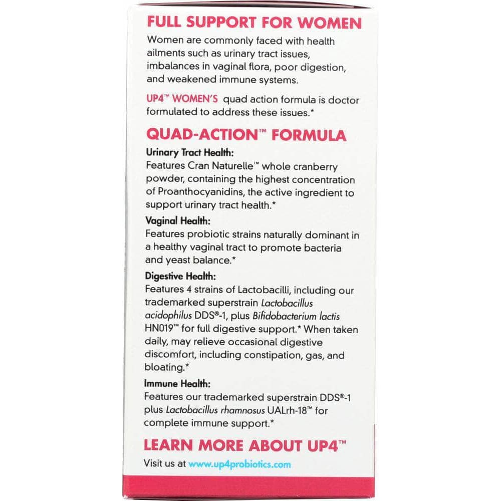 UP4 Up4 Probiotics With Dds -1 Women'S Capsules, 60 Caps