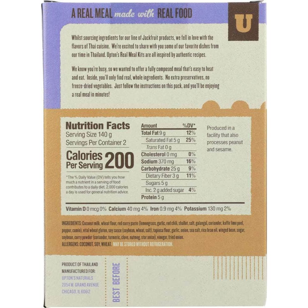 UPTONS NATURALS Grocery > Pantry > Food UPTONS NATURALS: Thai Curry Noodle, 9.87 oz