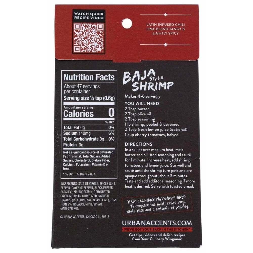 URBAN ACCENTS Urban Accents Baja Style Shrimp Seasoning Mix, 1 Oz