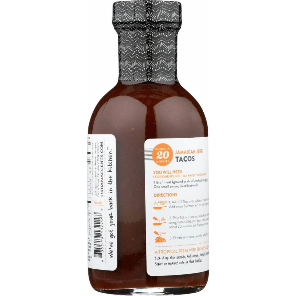 URBAN ACCENTS Grocery > Pantry > Condiments URBAN ACCENTS Jamaican Jerk Taco Sauce, 14.8 oz