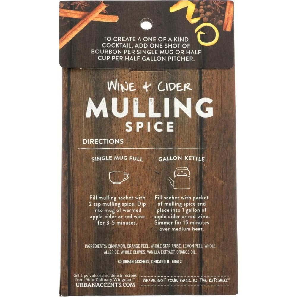 URBAN ACCENTS Urban Accents Mulling Spice, 1.25 Oz