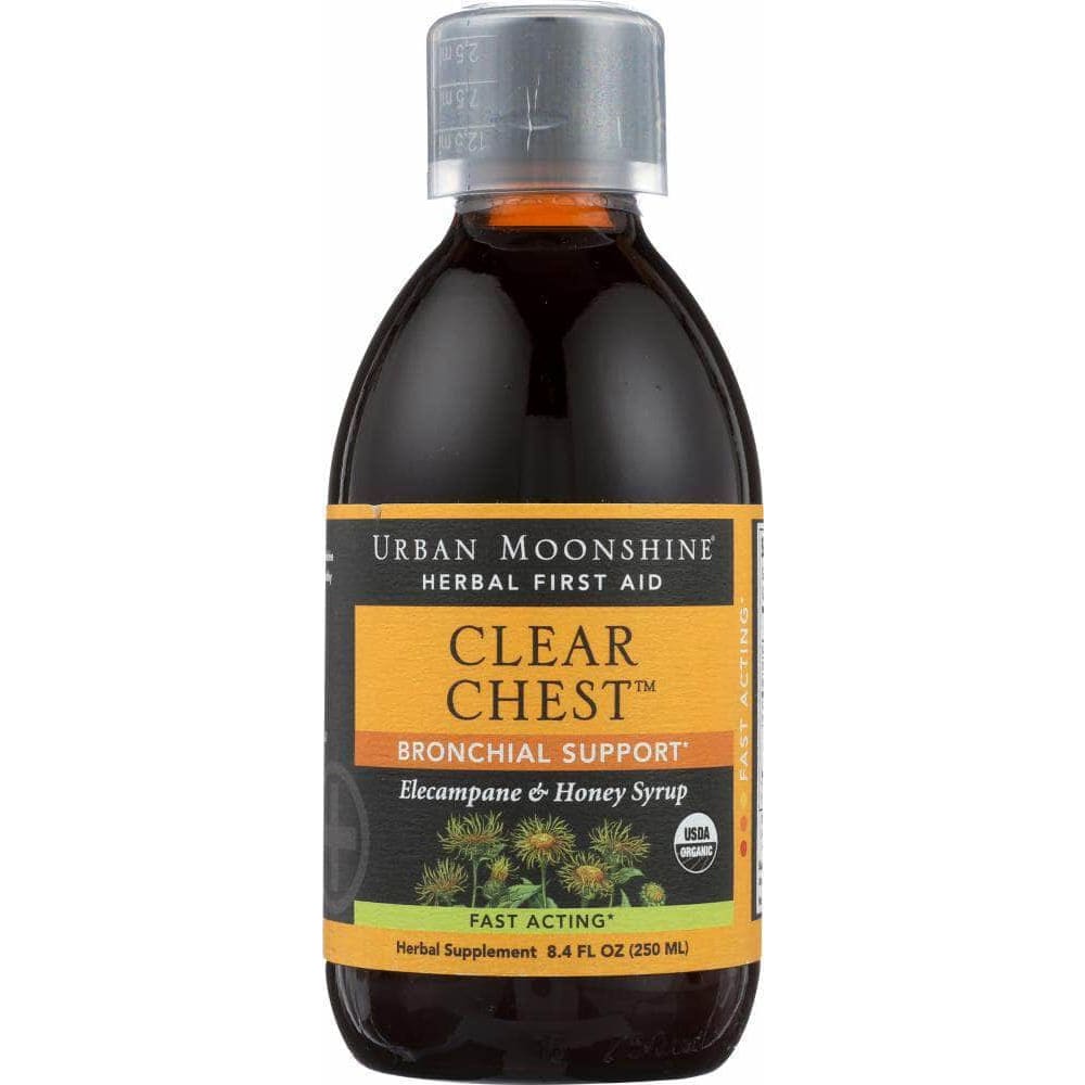 URBAN MOONSHINE Urban Moonshine Clear Chest Herbal Syrup With Cup, 8.4 Fl Oz