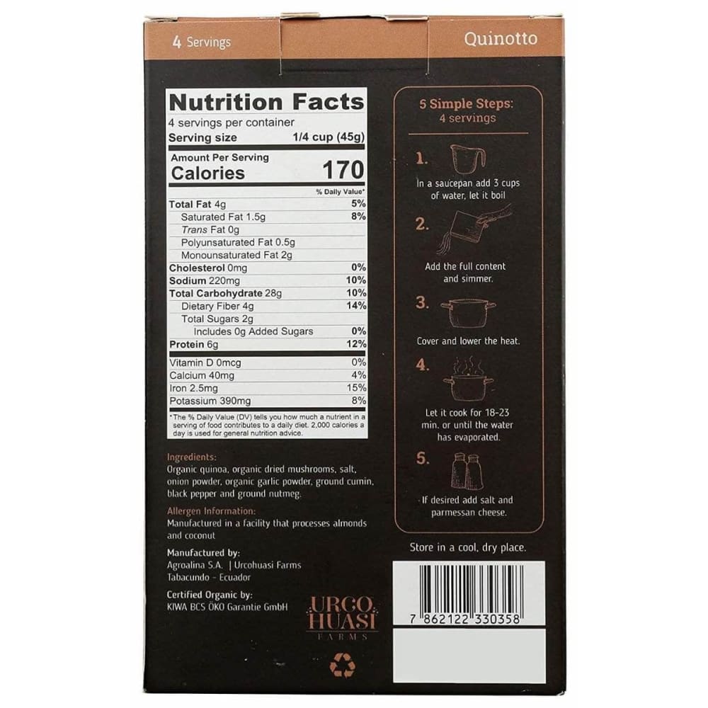 URCOHUASI FARMS Urcohuasi Farms Quinoa With Mushroom, 6 Oz