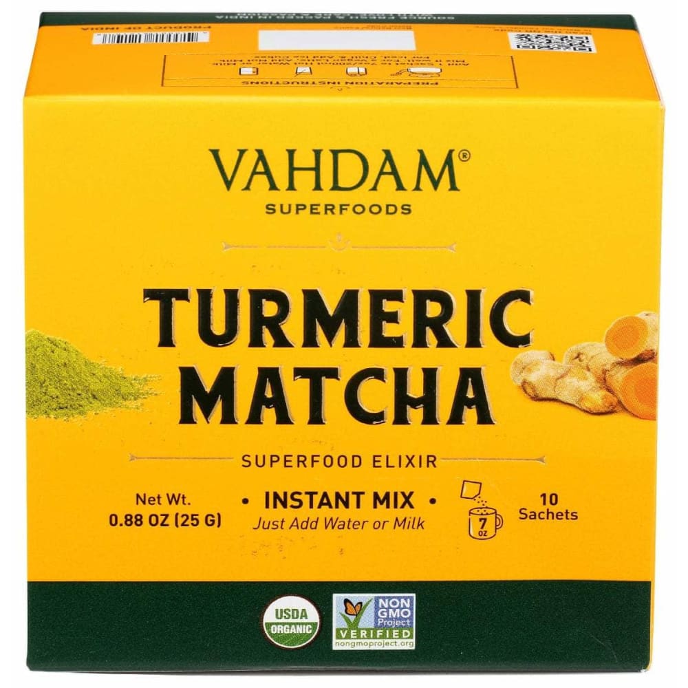 VAHDAM TEAS Grocery > Beverages > Coffee, Tea & Hot Cocoa VAHDAM TEAS Matcha Elixir Turmeric, 0.88 oz