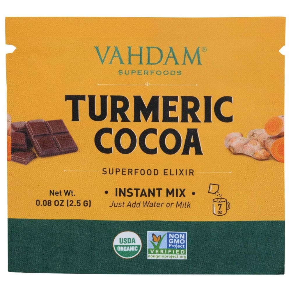 VAHDAM TEAS Grocery > Beverages > Coffee, Tea & Hot Cocoa VAHDAM TEAS Tea Turmeric Cocoa Elixir, 0.88 oz