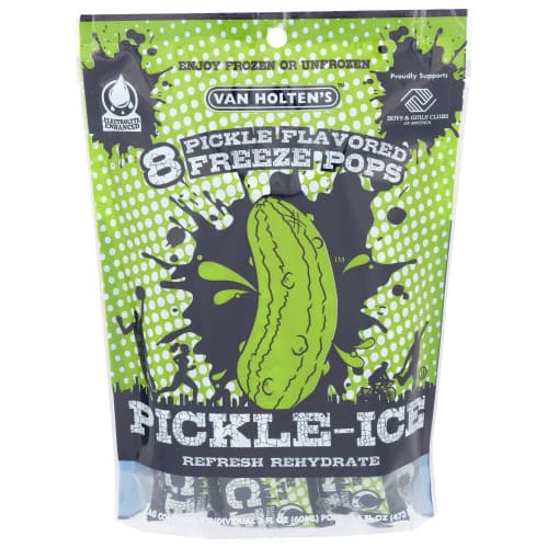 VAN HOLTENS: Ice Pop Pickle 8 bg (Pack of 5) - Grocery > Chocolate Desserts and Sweets > Candy - VAN HOLTENS