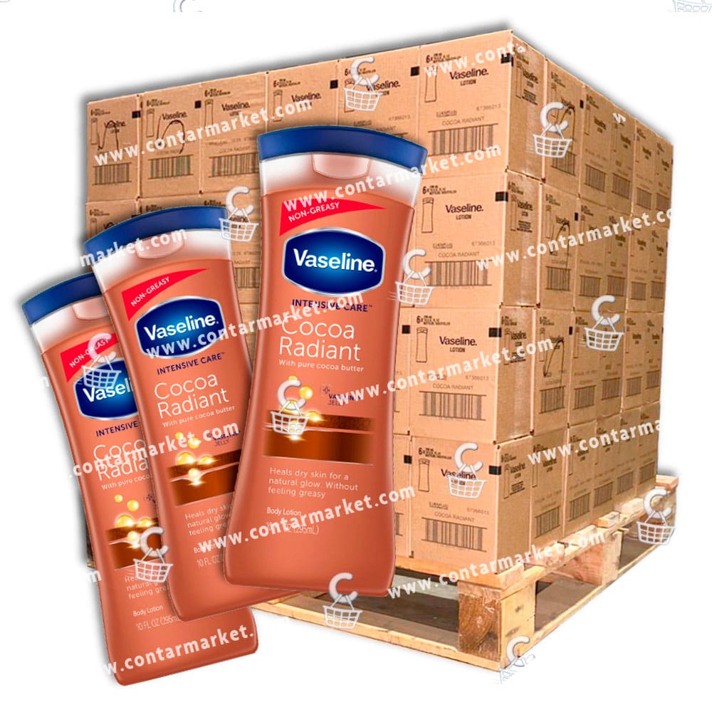 Vaseline Intensive Care Cocoa Radiant Lotion - 10 OZ - 120 boxes - 720 total ct - Pallet - Body Lotions & Oils - Vaseline