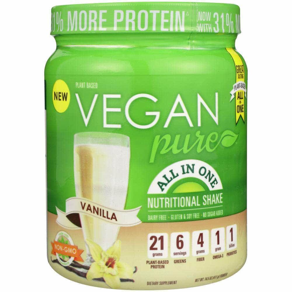VEGAN PURE Vegan Pure Powder Shake Vanilla, 14.5 Oz
