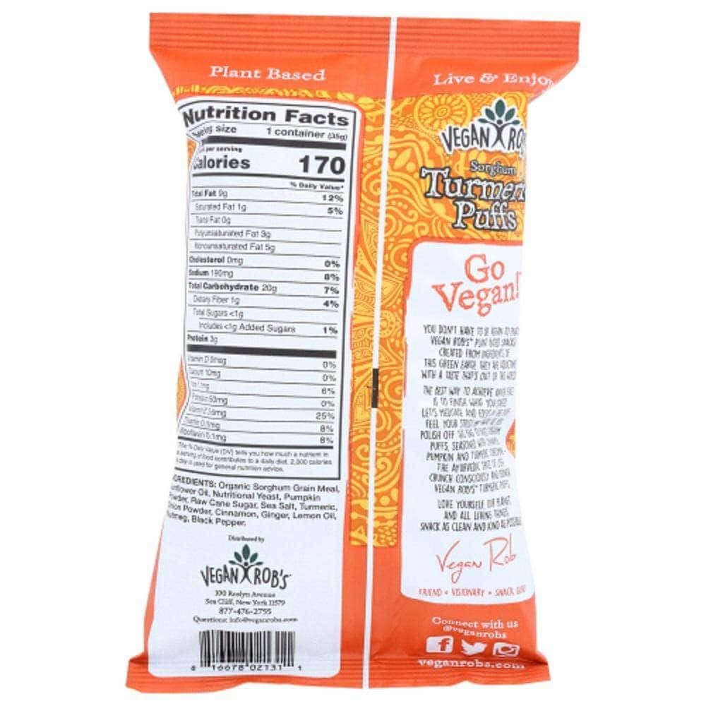 VEGAN ROB'S Vegan Rob'S Sorghum Turmeric Puffs, 1.25 Oz