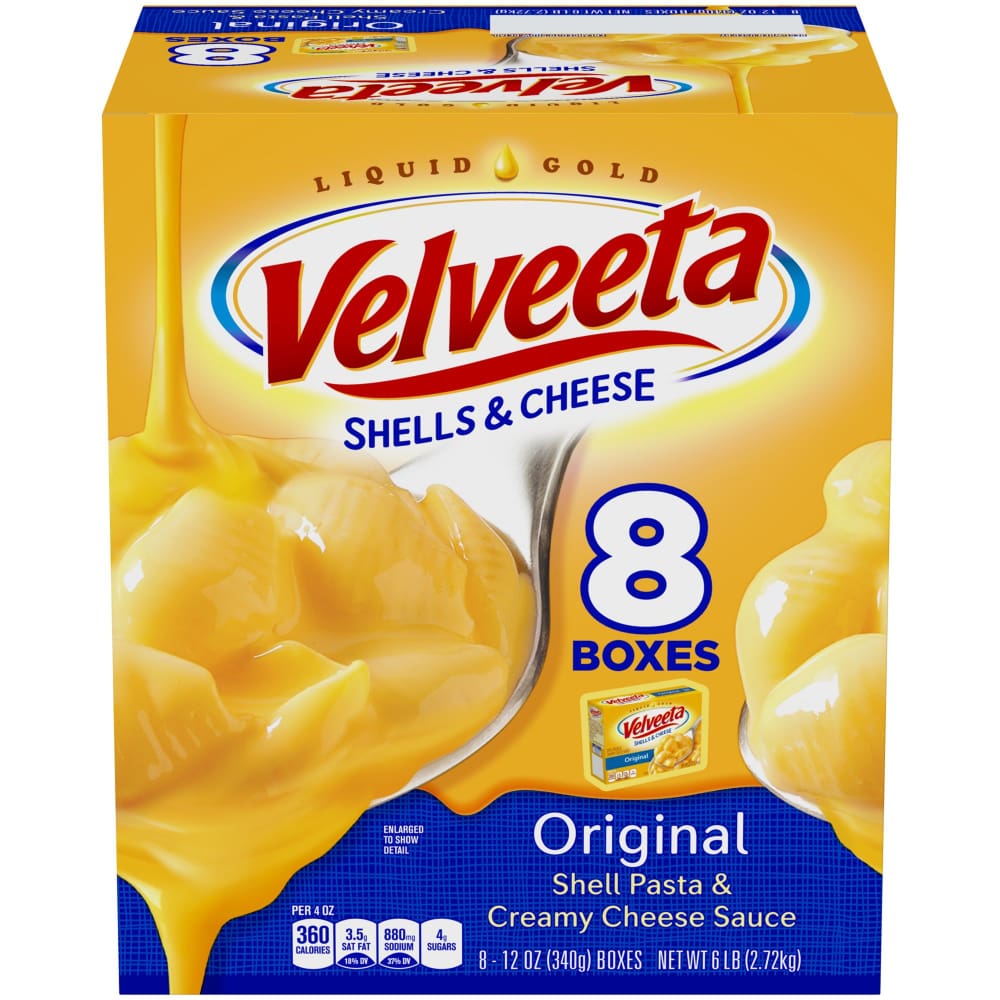 Velveeta Shells & Cheese Original Shell Pasta Meal 8 pk./12 oz. - Velveeta