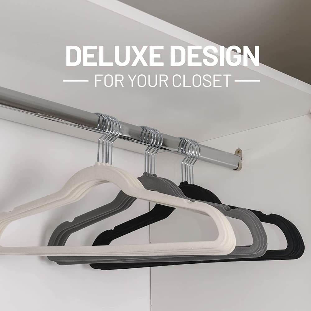Velvet Adults Clothes Hangers for Closet. Non Slip with 360 Degrees Swivel Hook - 160 CT. - velvet hangers - AWENN