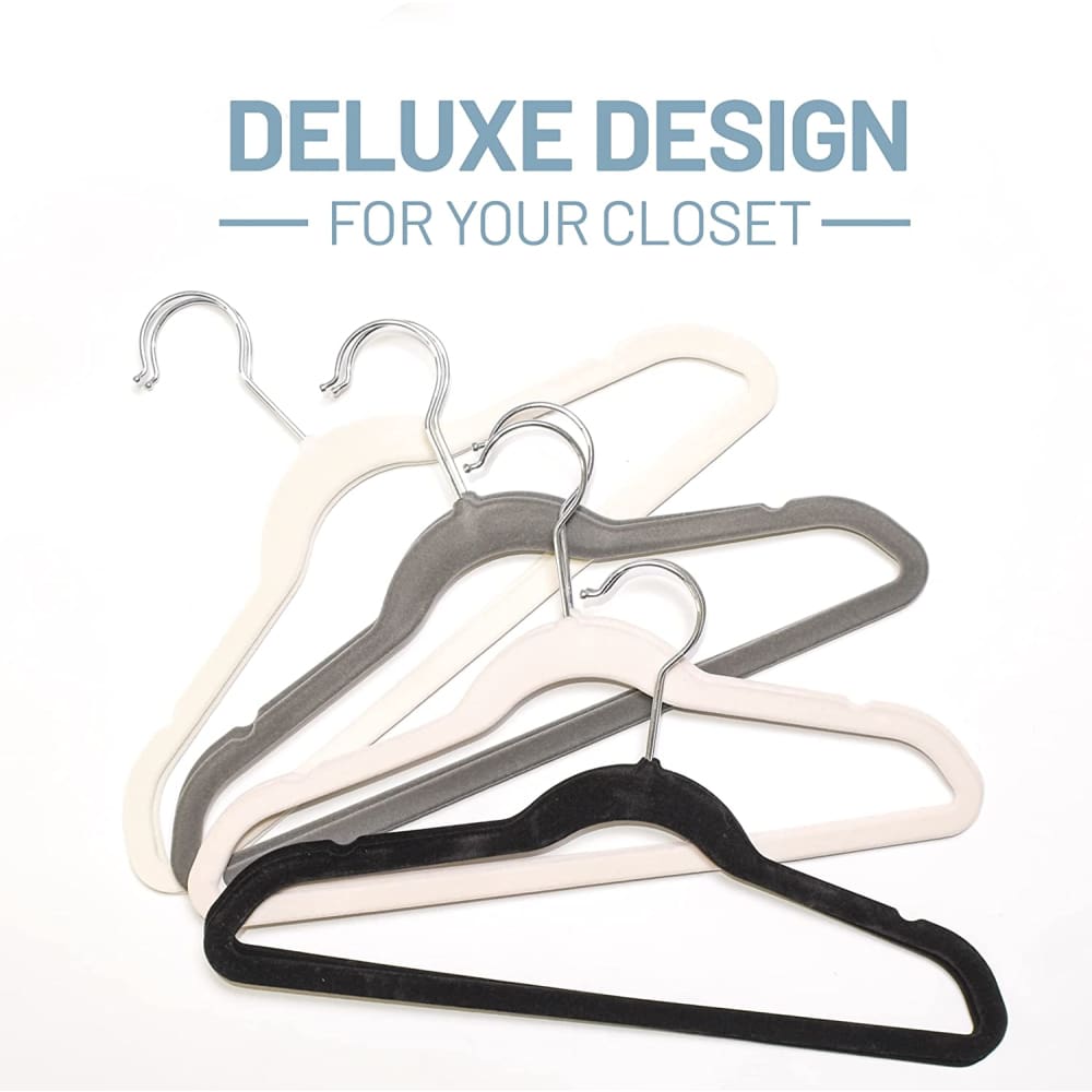 Velvet Kids & Babies Clothes Hangers for Closet. Non Slip 360 Degrees Swivel Hook - 160 CT - velvet hangers - AWENN