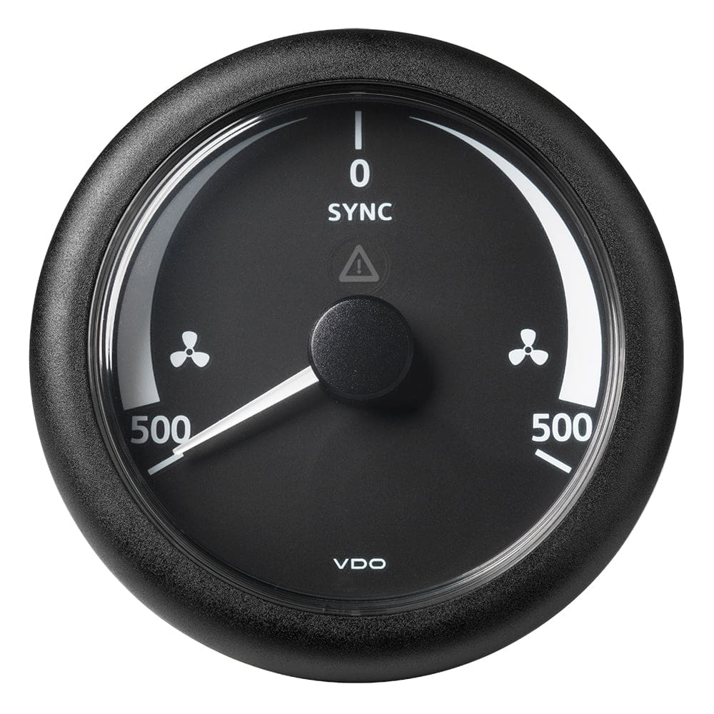 Veratron 3-3/ 8 (85MM) ViewLine Synchronizer -500/ +500 RPM - 8 to 32V - Black Dial & Bezel - Marine Navigation & Instruments | Gauges,Boat