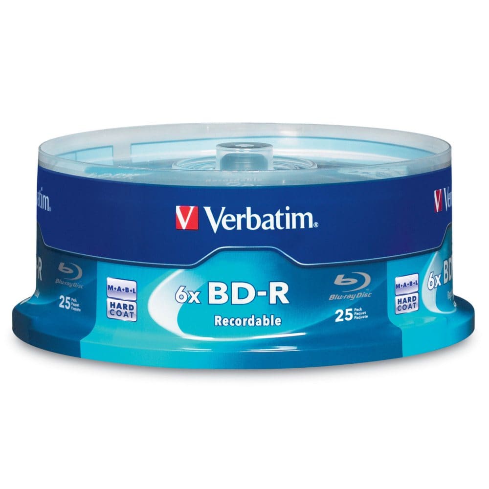 Verbatim BD-R 25GB 6X with Branded Surface - 25pk Spindle - Blank Media - Verbatim