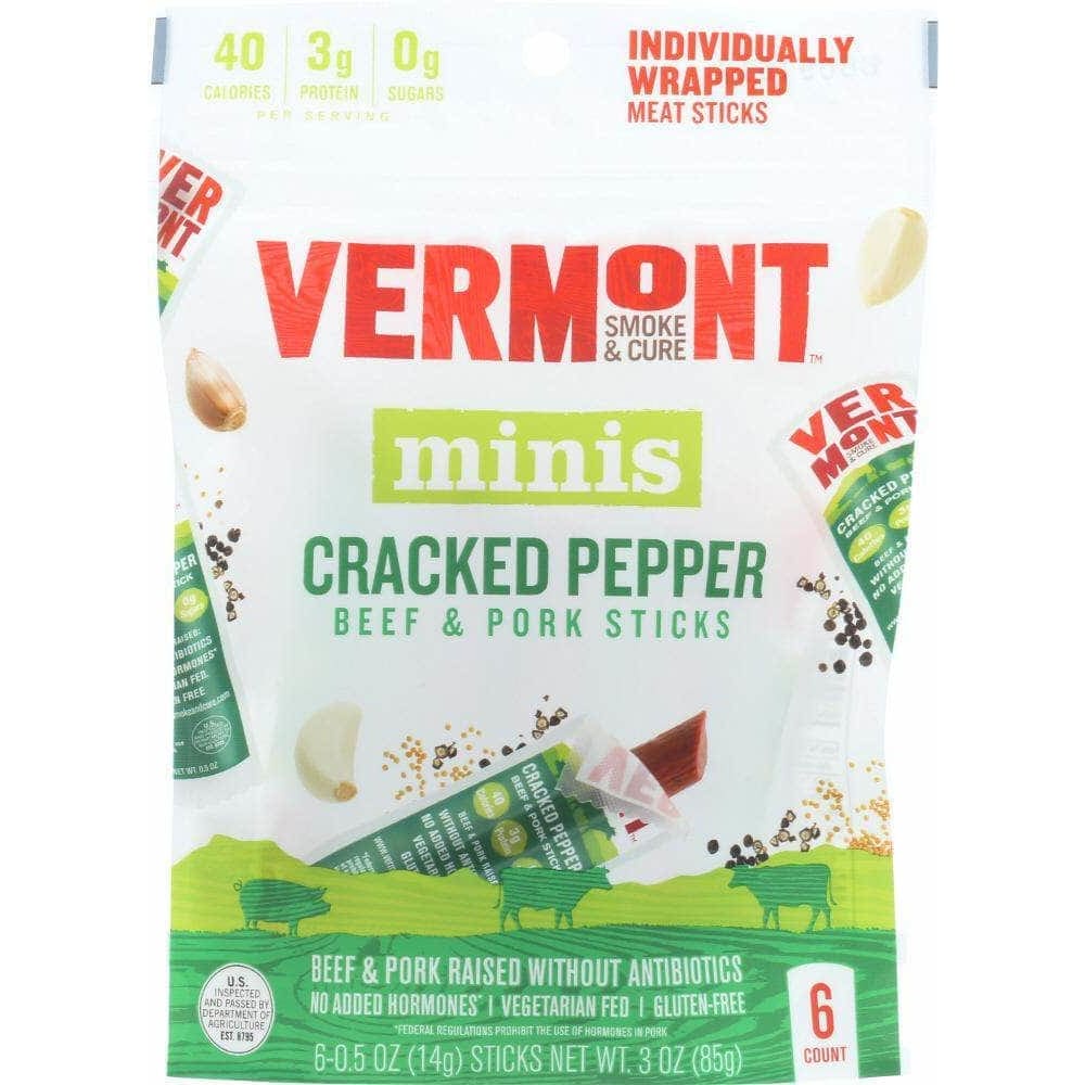 Vermont Smoke & Cure Vermont Smoke Minis Cracked Pepper Beef & Pork Sticks, 3 oz