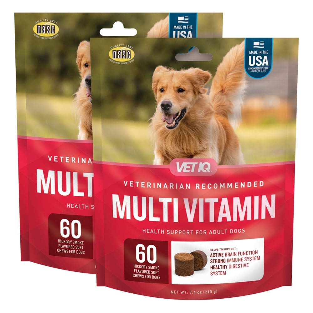 VETIQ Multivitamin Soft Dog Chews Hickory Smoke Flavored (60 ct. 2 pk.) - New Grocery & Household - VETIQ