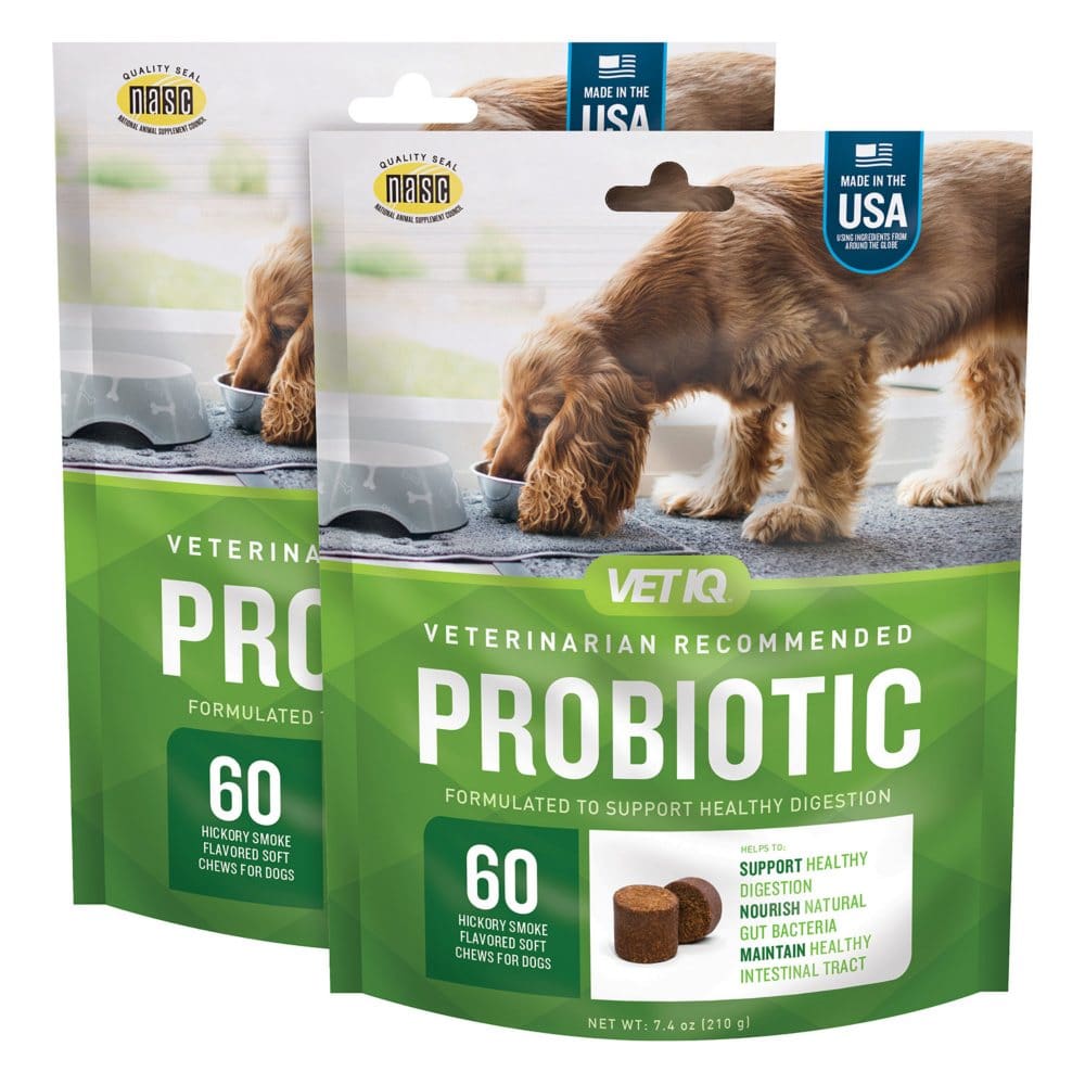 VETIQ Probiotic Soft Dog Chews Hickory Smoke Flavored (60 ct. 2 pk.) - New Grocery & Household - VETIQ