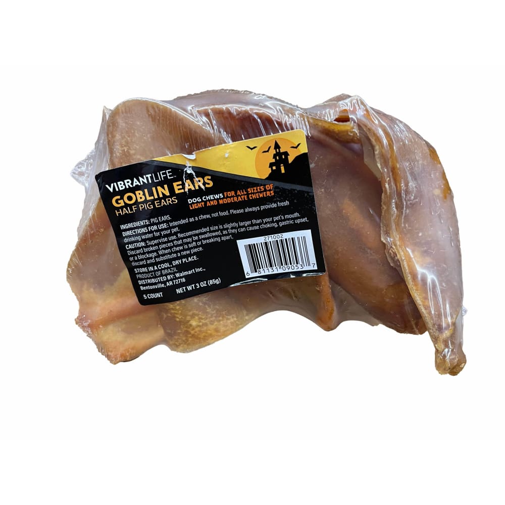Vibrant Life Vibrant Life Goblin Ears Half Pig Ears Dog Chews, 3 oz, 5 Count