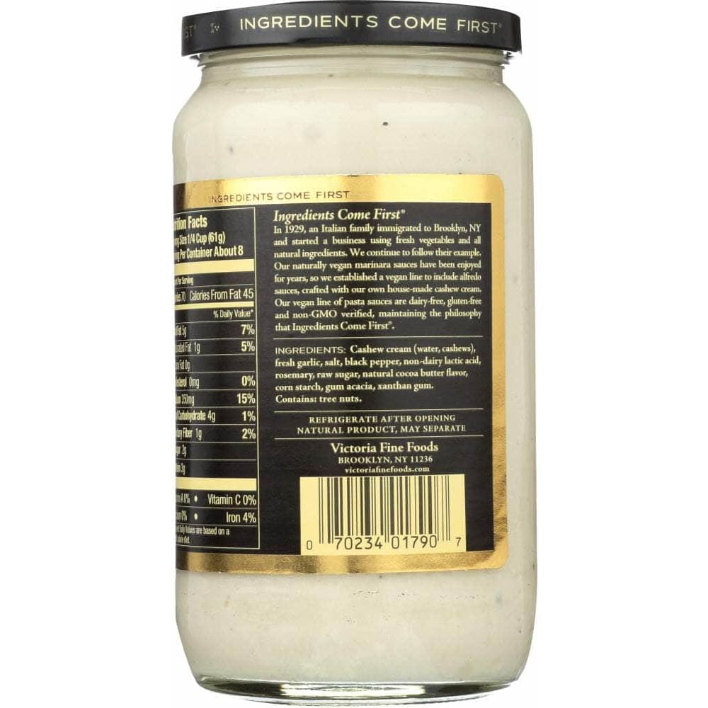 Victoria Victoria Vegan Alfredo Sauce Original, 18 oz
