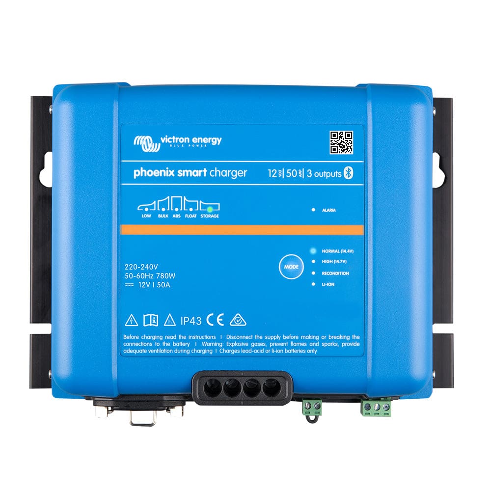 Victron Phoenix Smart IP43 Charger 12/ 50 (3) 120-240VAC Requires 5-15P Mains Cord - Electrical | Battery Chargers - Victron Energy