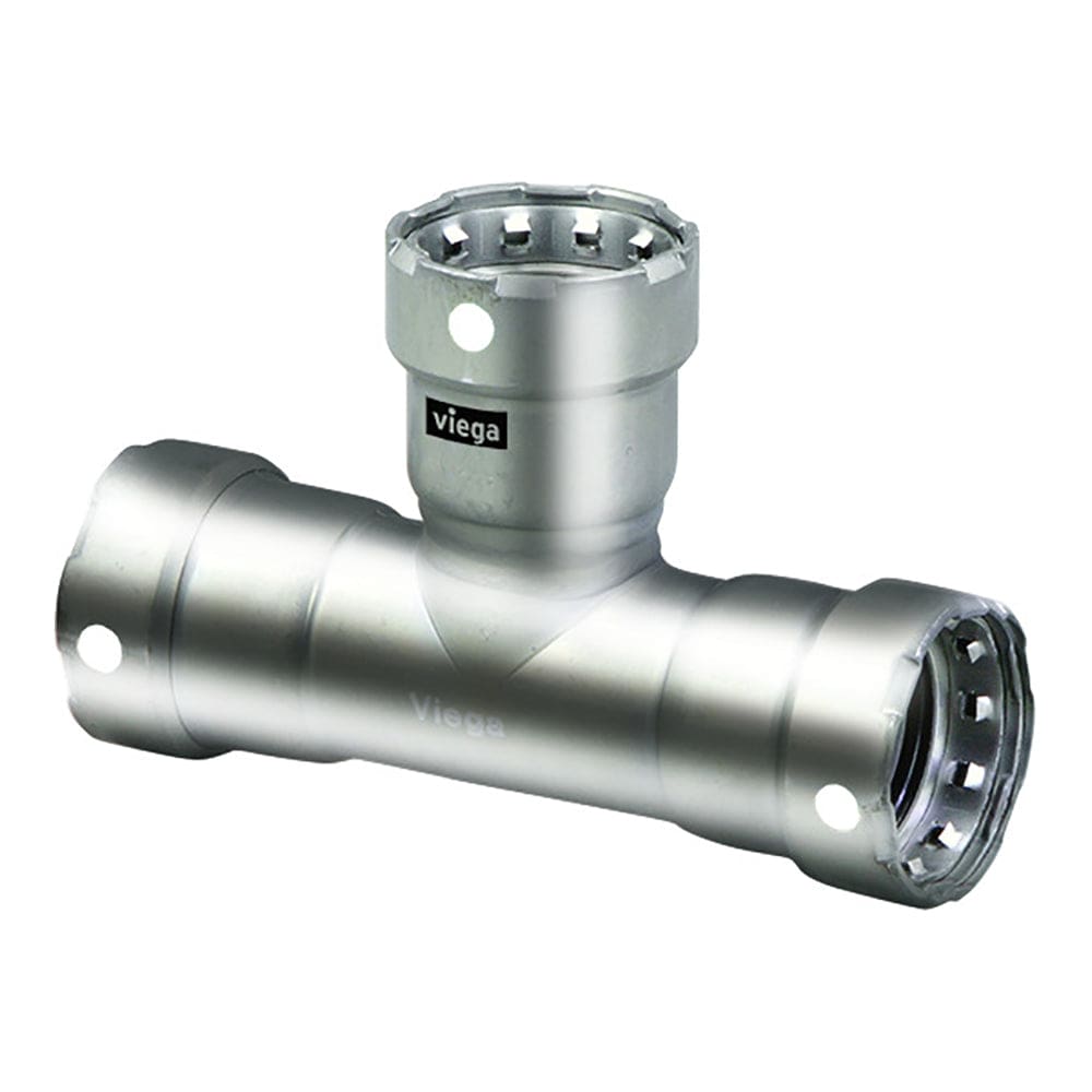 Viega MegaPress 3/ 4 Stainless Steel 304 Tee - Triple Press Connection - Smart Connect Technology - Marine Plumbing & Ventilation | Fittings