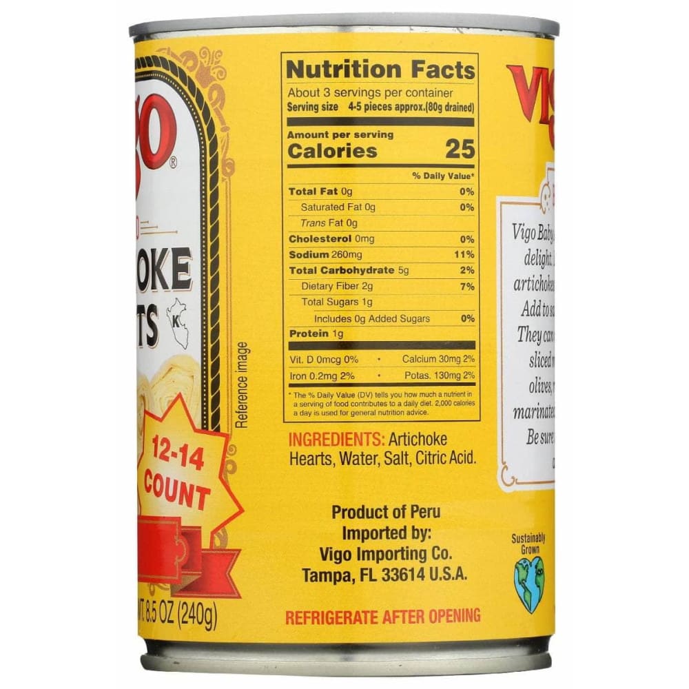VIGO Grocery > Meal Ingredients > Canned Fruits & Vegetables VIGO Artichoke Baby, 14 oz