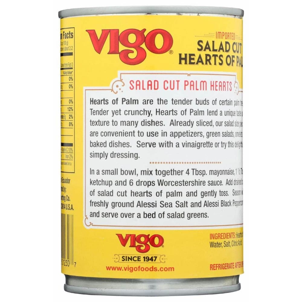 VIGO Grocery > Pantry > Meat Poultry & Seafood VIGO Palm Heart Salad Cut, 14 oz