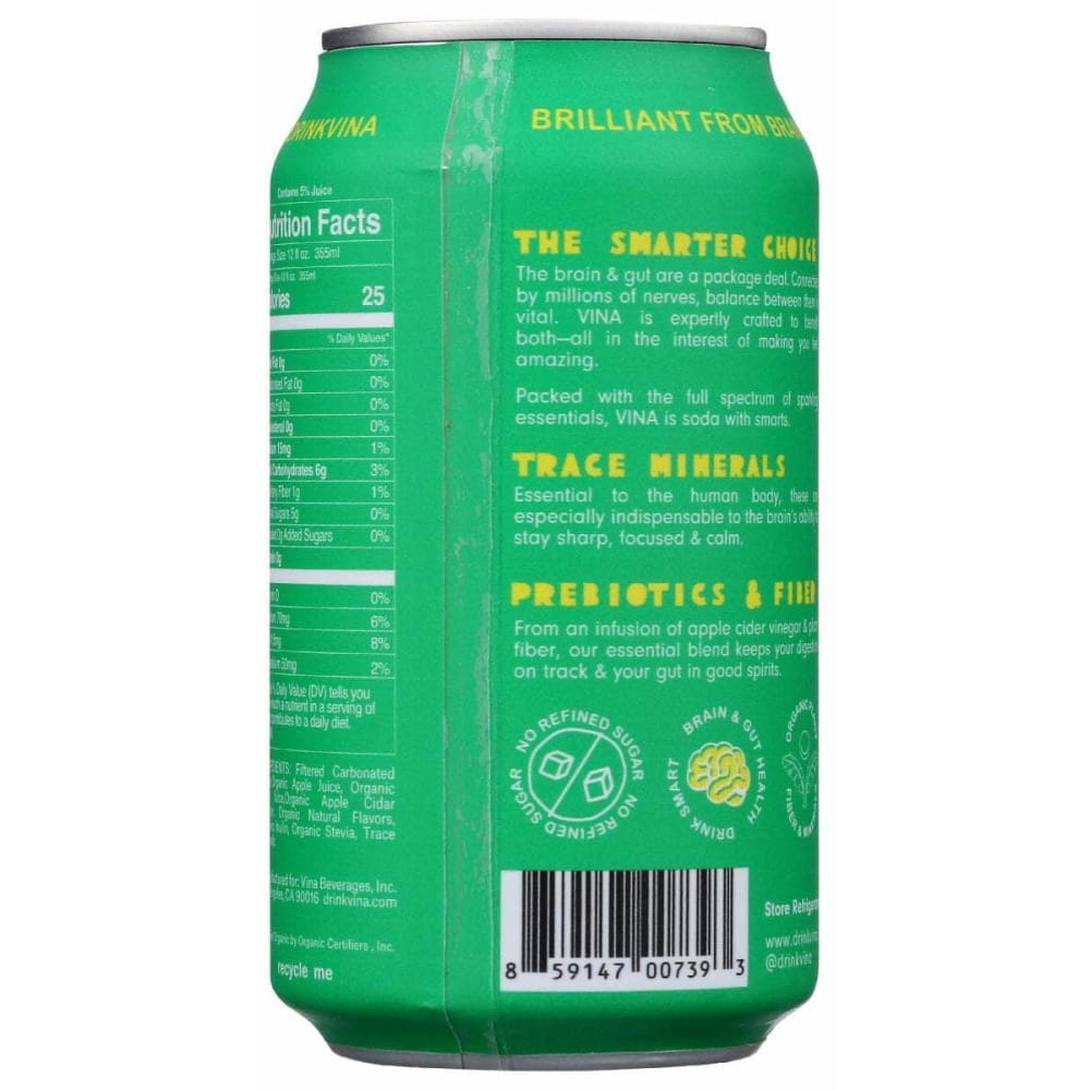 VINA Grocery > Beverages > Sodas VINA Lime Lemon Org, 12 oz