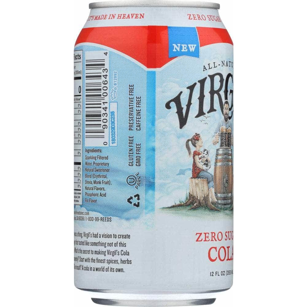 Virgils Virgils Zero Sugar Soda Cola 6-12 fl oz, 72 fl oz