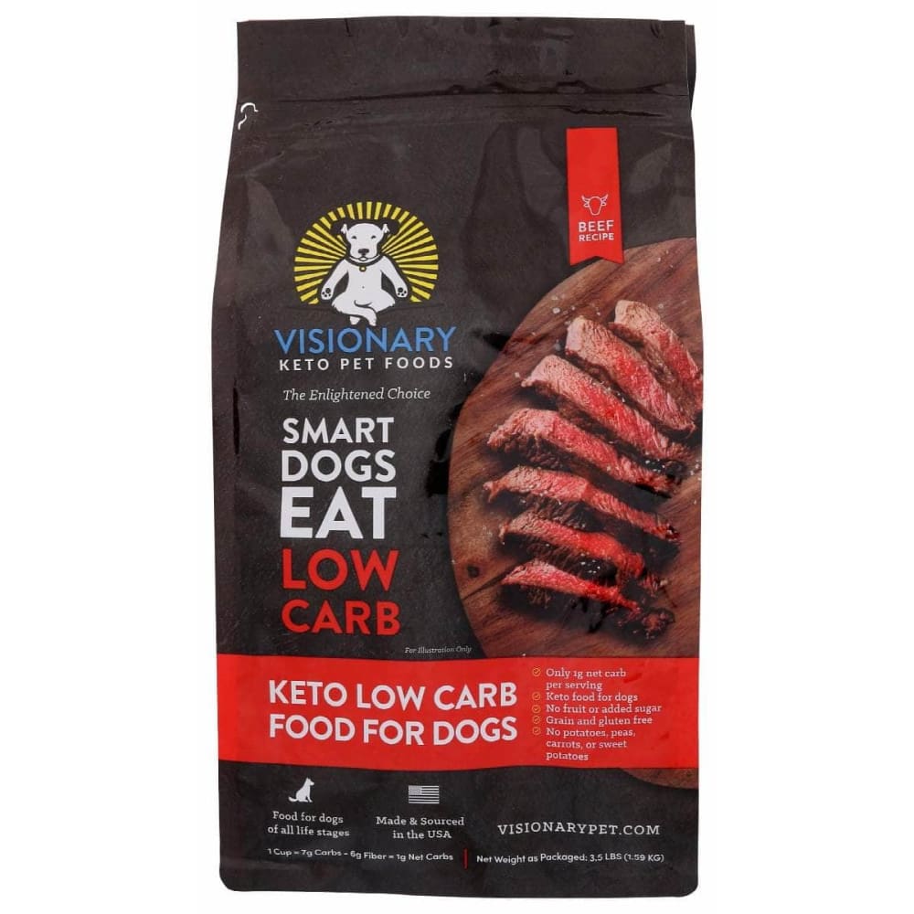 VISIONARY PET FOODS Pet > Dog Food VISIONARY PET FOODS Beef Keto Low Carb Food For Dogs, 3.5 lb