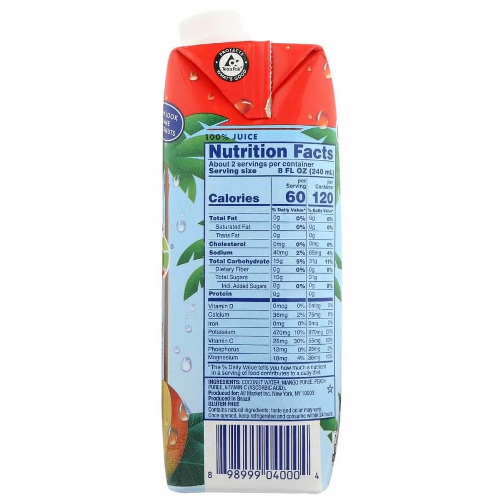 VITA COCO Vita Coco Coconut Wtr Mngo Pch Rslbl, 17 Fo