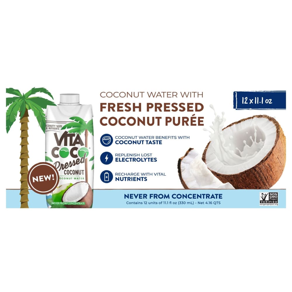 Vita Coco Pressed Coconut Water 12 pk./11.1 oz. - Home/Grocery Household & Pet/Beverages/Water/ - Vita Coco