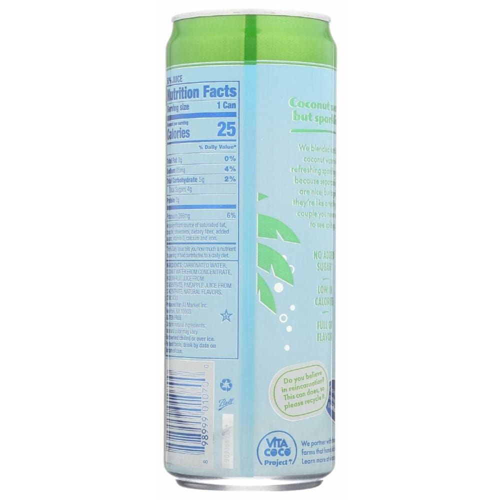 VITA COCO Grocery > Beverages > Juices VITA COCO Water Ccnt Sprk Pineapple, 12 fo
