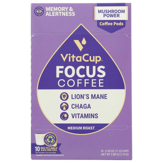 VITACUP: Coffee Pods Focus Blend 10 pc (Pack of 2) - Beverages > Coffee Tea & Hot Cocoa - Vitacup