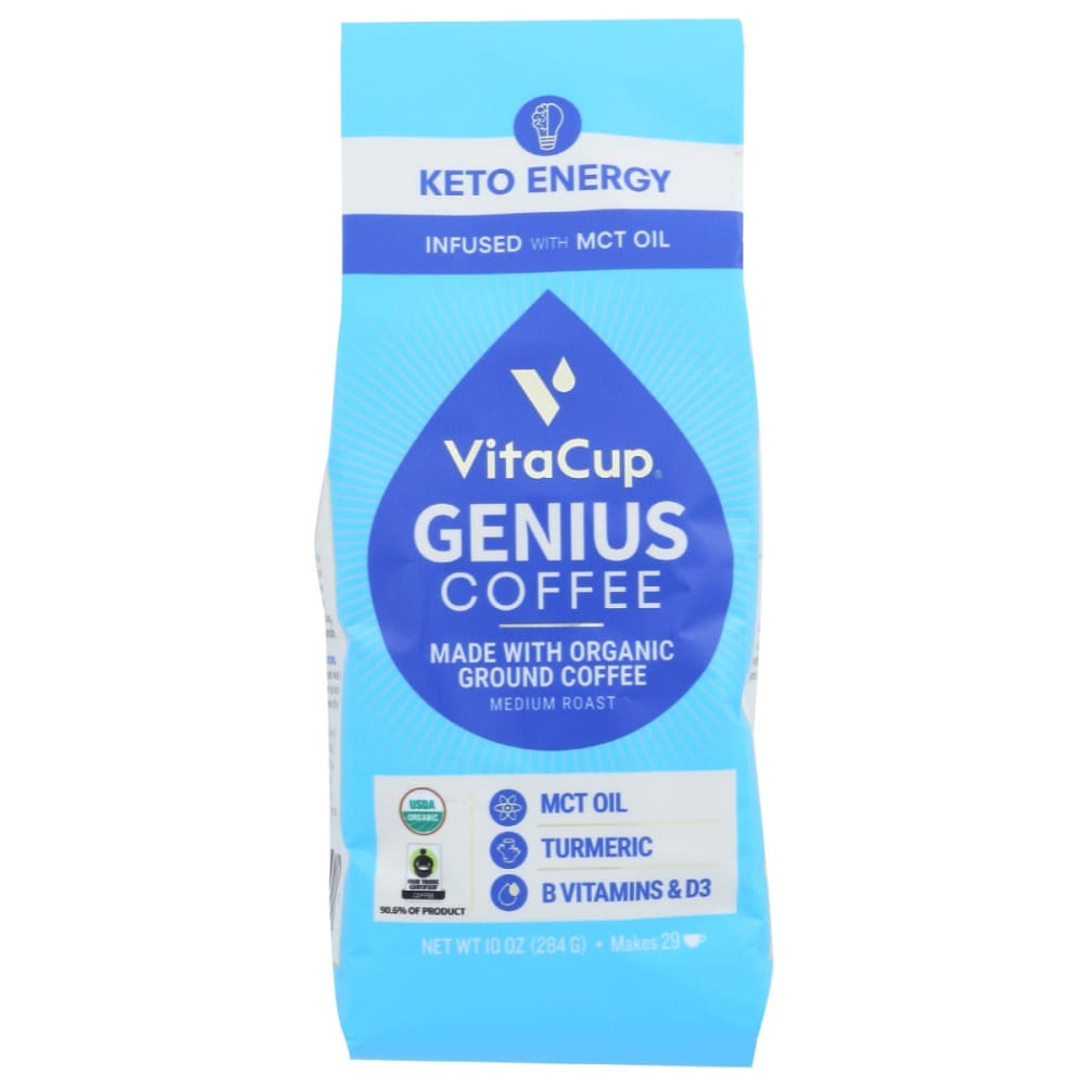VITACUP: Genius Blend Organic Ground Coffee 10 oz - Grocery > Beverages > Coffee Tea & Hot Cocoa - VITACUP
