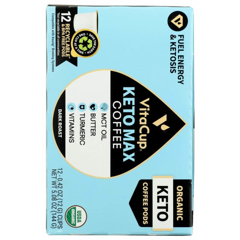 VITACUP Grocery > Beverages > Coffee, Tea & Hot Cocoa VITACUP Keto Max Organic Coffee Pods, 12 pc