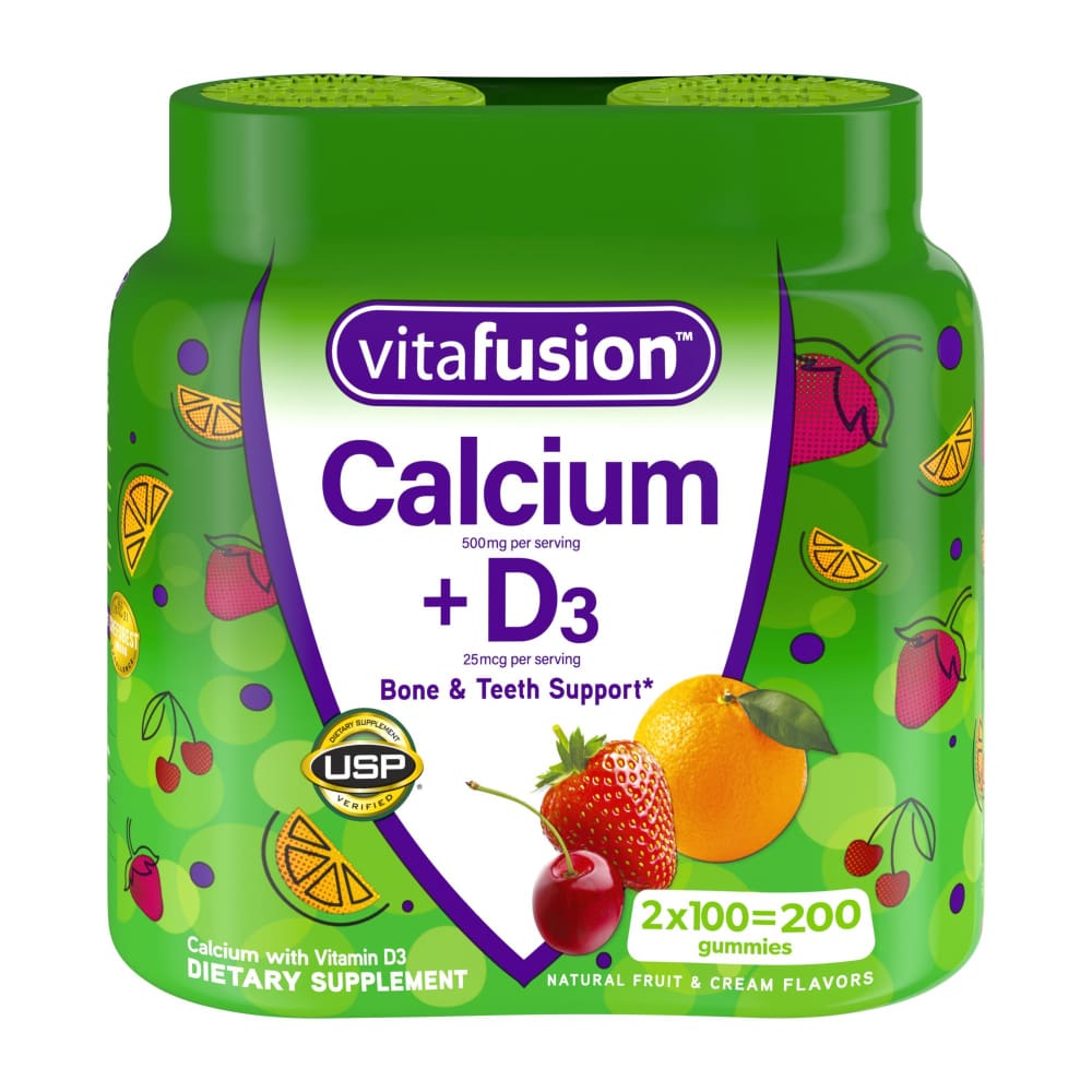 Vitafusion 500mg Calcium Gummy Vitamins for Adults 2 pk./100 ct. - Home/Health & Beauty/Vitamins & Supplements/Women’s Vitamins/ -